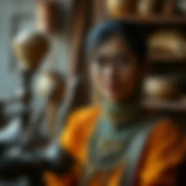 Cultural Heritage in Sandalwood Craftsmanship Cultural heritage represented through traditional sandalwood craftsmanship.