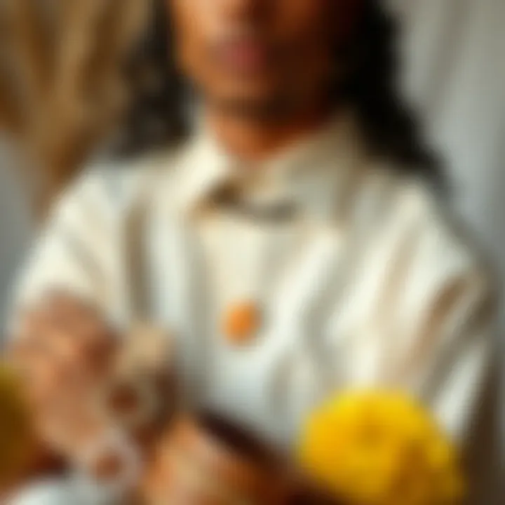 Artistic Expression through Sandalwood Fashion Artistic arrangement of sandalwood-inspired fashion accessories highlighting personal expression.