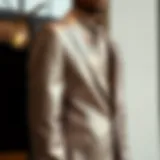 Elegance in Shine: A Stunning Suit Jacket Elegant shiny suit jacket displayed in a stylish setting