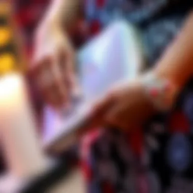 Perfect Companion: The Clutch for Every Occasion Hands holding a shiny silver clutch bag at an evening event