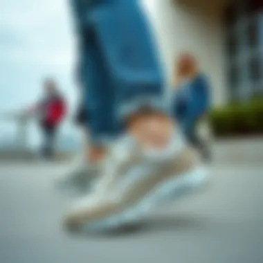 Varied styling options featuring Skechers 220034 in different outfits