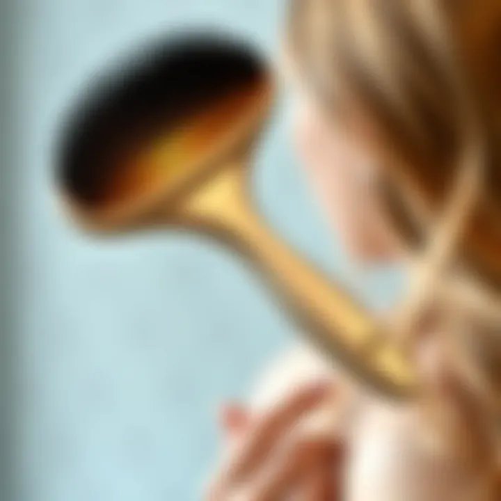 Elegant design of a sleeker hair brush showcasing its ergonomic handle