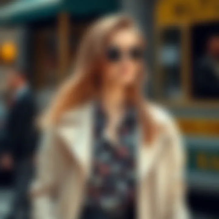 Chic Layering Techniques Stylish layering with a light jacket and accessories