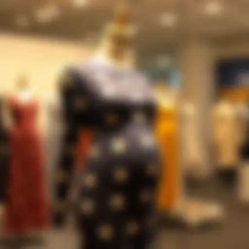 Stylish Star Maternity Dress Display Chic star maternity dress on a mannequin