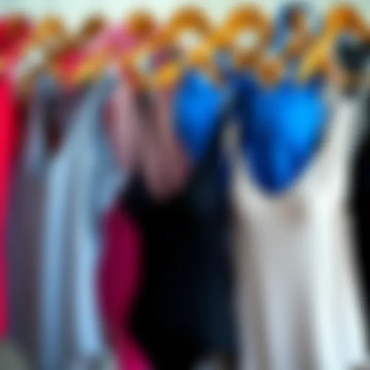 Various tank swim suits displayed together