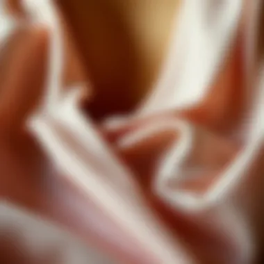 Close-up of luxurious fabric textures used in modern camisole nightdresses