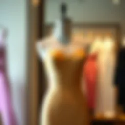 Elegant sweetheart neckline bodycon dress displayed on a mannequin