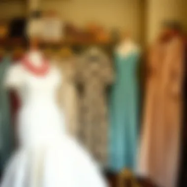 Curated Vintage Dress Collection A curated collection of vintage dresses displayed in a boutique