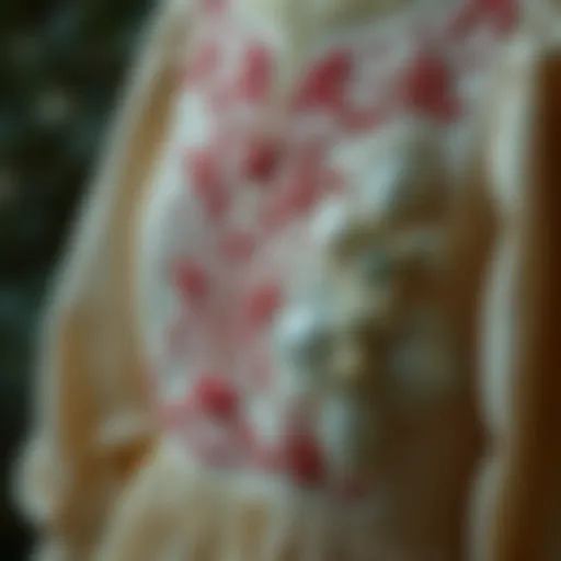 Intricate Embroidery in Vintage Fashion Elegant vintage dress showcasing intricate embroidery