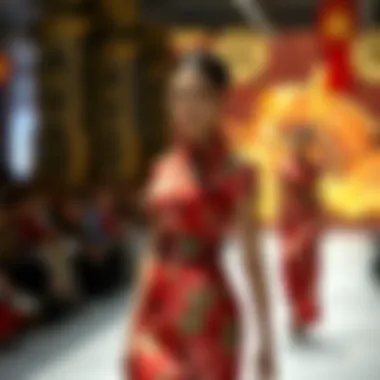 Fashion runway featuring avant-garde cheongsam designs