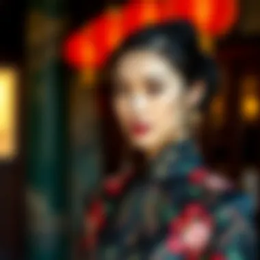 Modern interpretations of cheongsam in diverse fabrics