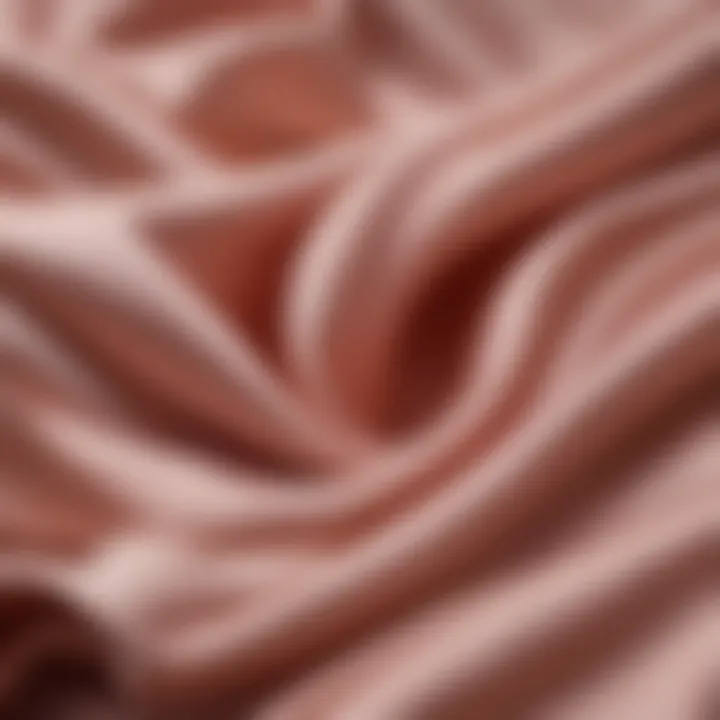 Close-up of silk fabric showcasing its sheen and texture