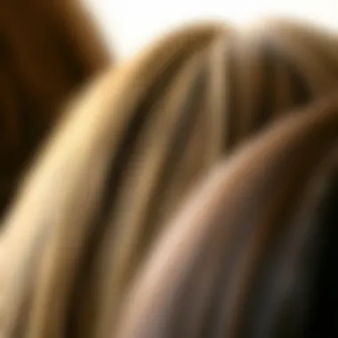 Textures and Shades of Brown Wigs A close-up of different textures and shades of long straight brown wigs