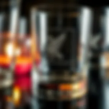 Close-up of engraving technique on glass surface