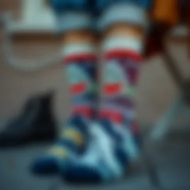 Fashion Fusion: Personalized Socks and Casual Style Stylish socks displayed with casual outfit