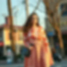 A stylish plus size model wearing a gingham skirt