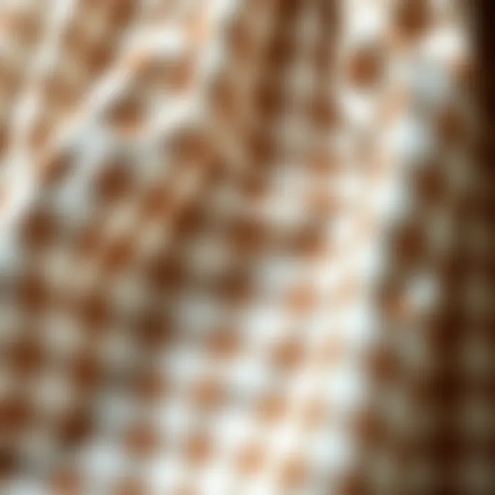Gingham Fabric: A Textural Delight Close-up of gingham fabric showcasing texture