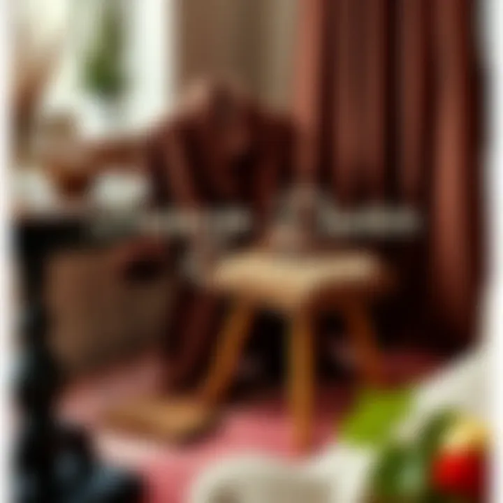 A cozy setting featuring the brown duster cardigan draped over a stylish chair.