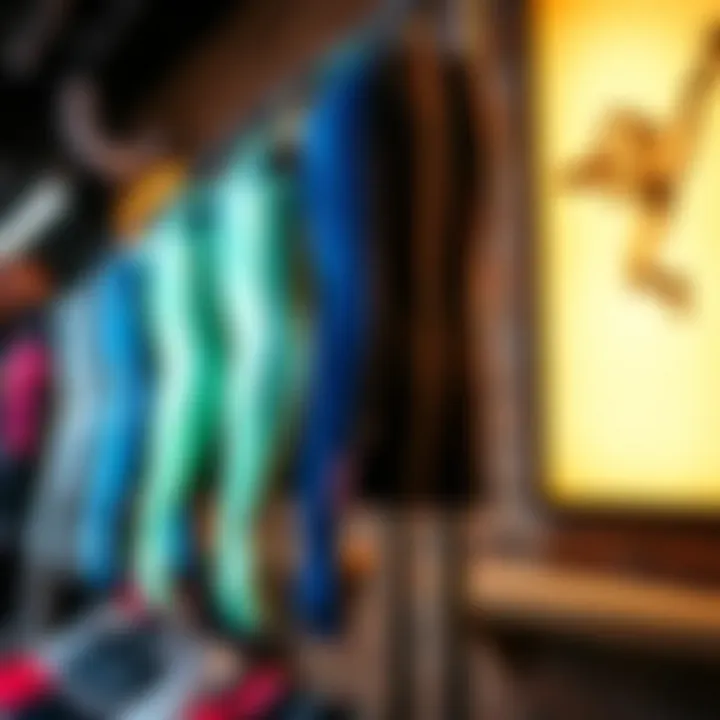 Trendy Display of UV Compression Sleeves Fashion-forward UV compression sleeves on display in a trendy setting