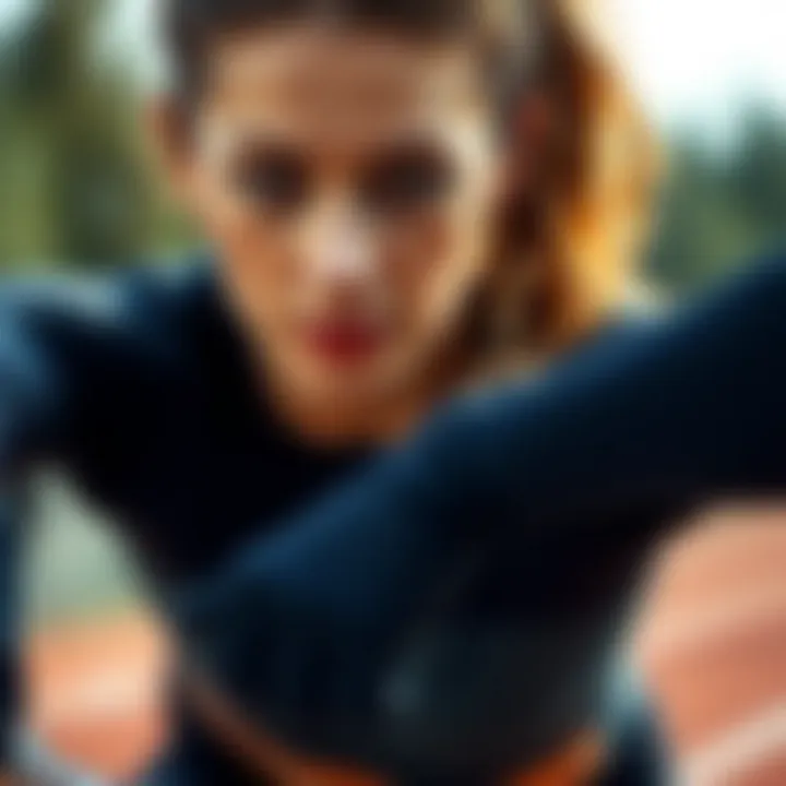 Stylish Performance in Sports Stylish UV compression sleeve in action during outdoor sports