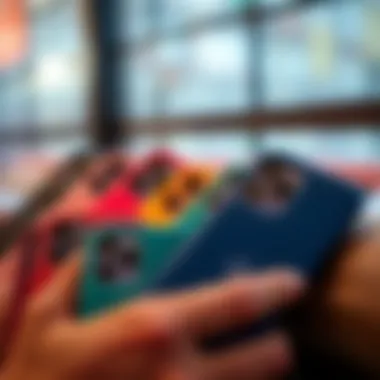 Various color options available for iPhone 10 credit card cases