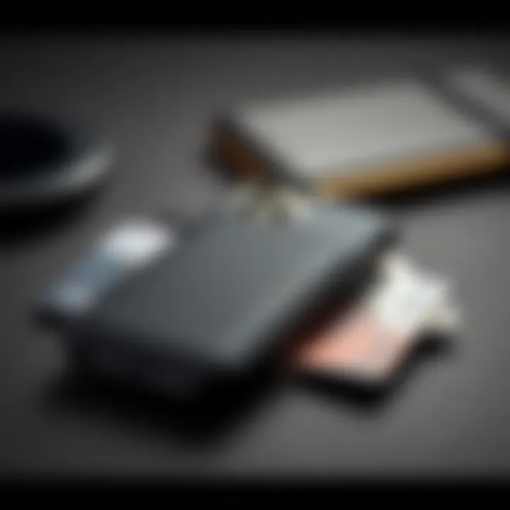 A stylish iPhone 10 credit card case alongside essential cards