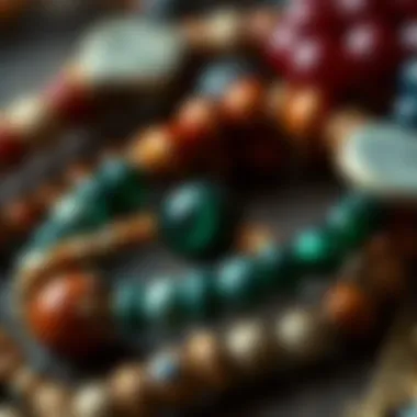 Diverse Materials of the Devil's Eye Bracelet Close-up of various materials used in the Devil's Eye bracelet, highlighting its unique texture