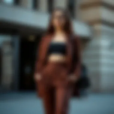 Stylish Two-Piece Pants Set with Modern Accessories Stylish two-piece pants set with modern accessories