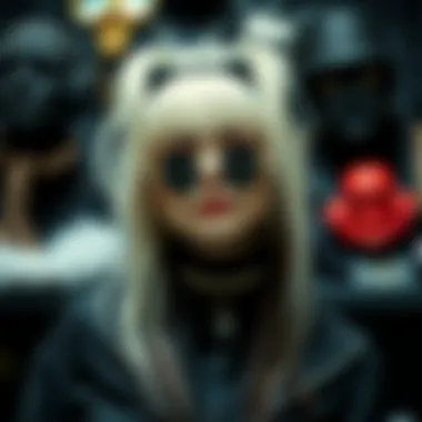 A curated display of essential platform goth accessories and clothing pieces