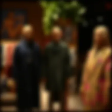 A sustainable fashion display highlighting eco-friendly practices