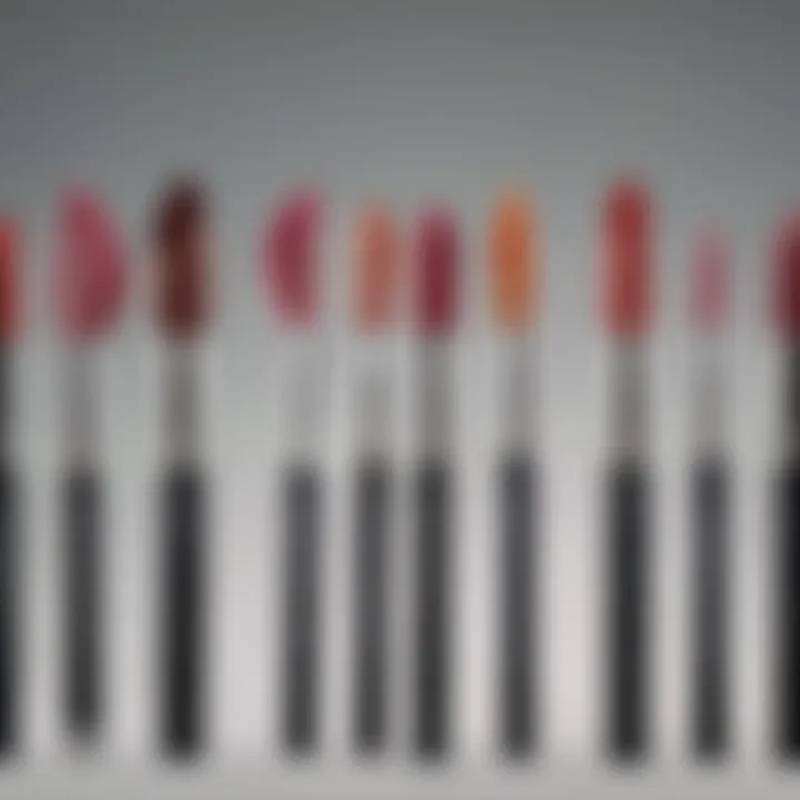 A visual timeline illustrating the evolution of lipstick brushes