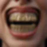 Close-up of a luxury grillz design with intricate patterns