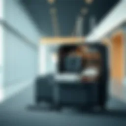 A sleek multifunctional suitcase showcasing innovative compartments