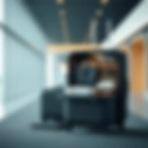 A sleek multifunctional suitcase showcasing innovative compartments