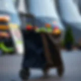 Stylish wheeled grocery bag showcasing modern design