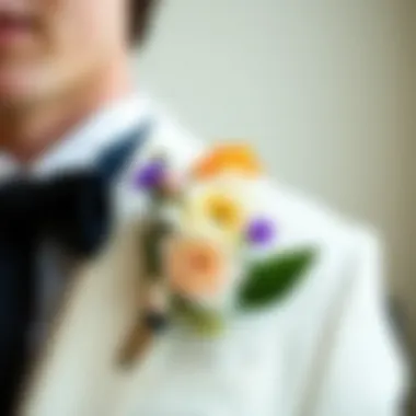 Creative ways to style a boutonniere showcasing various flowers and colors