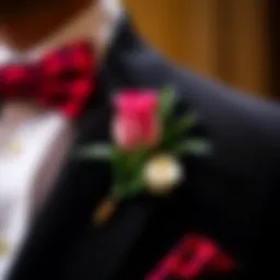 Elegant boutonniere displayed on a suit lapel highlighting its significance in fashion