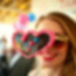 Stylish heart-shaped sunglasses adorned with playful embellishments