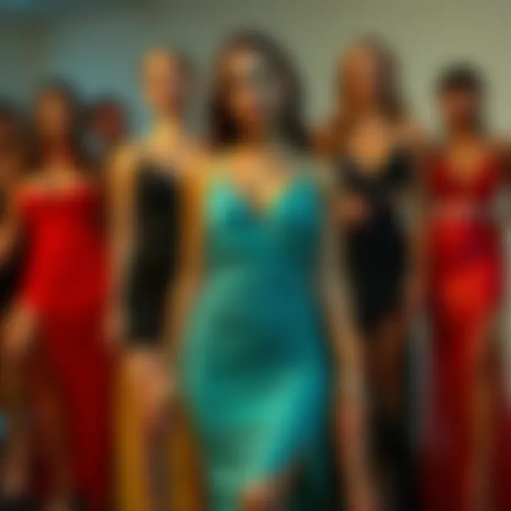 A variety of strappy dress styles for various occasions