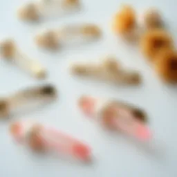 Elegant minimal hair clips arranged artfully