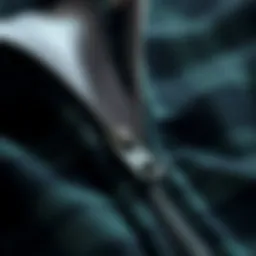 Close-up of zip up flannel fabric showing texture.