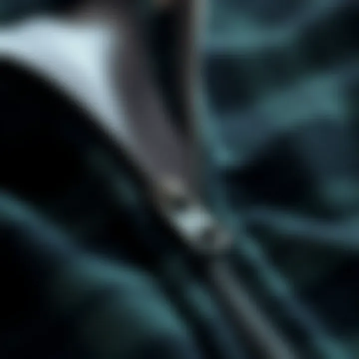 Texture Detailing of Zip Up Flannels Close-up of zip up flannel fabric showing texture.