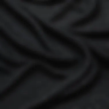 Detailing the Texture of Black Mesh Fabric Close-up of black mesh fabric highlighting its texture