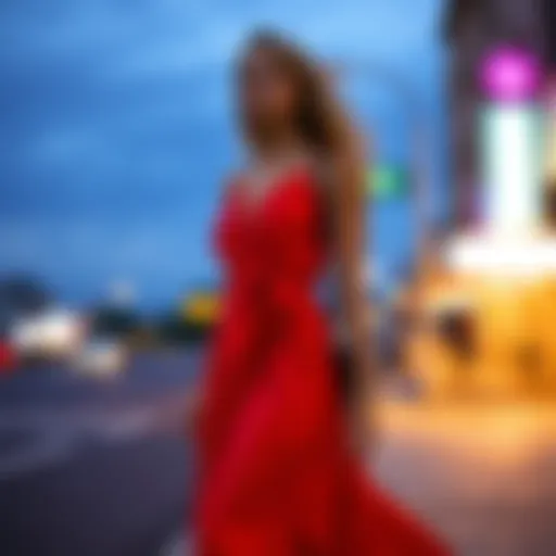 Chic Vibrant Midi Dress for Summer Outings Elegant casual midi dress in a vibrant color