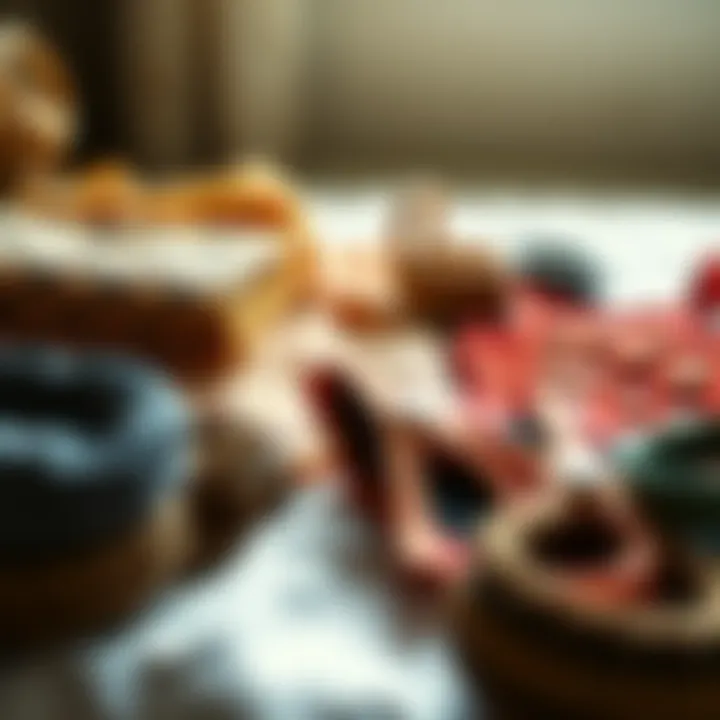 Sustainable Materials for Patchwork Creation A collection of sustainable materials used in crafting patchwork tank tops