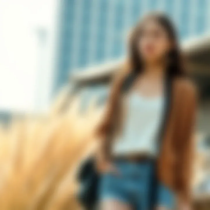 Casual Outdoor Ensemble with a Kimono Cardigan Casual outdoor look featuring a sleeveless kimono cardigan.