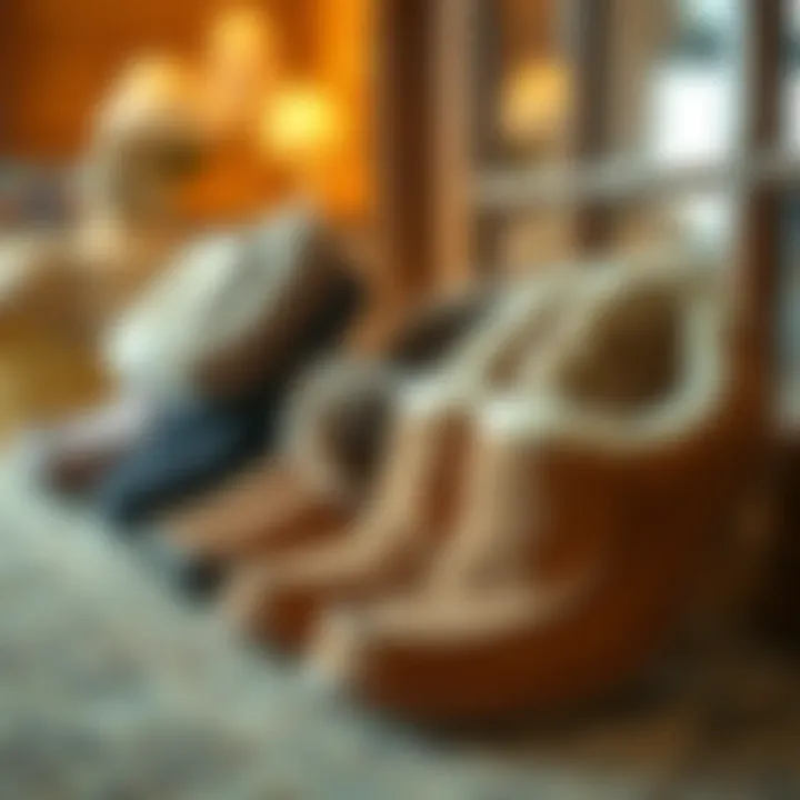 A Variety of Indoor Slipper Styles A variety of indoor slipper styles displayed