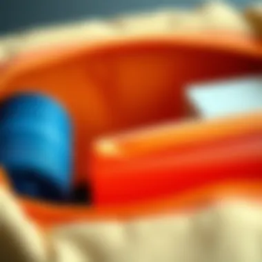 Quality Materials in Modern Toiletry Bags Close-up of materials used in a toiletry bag showcasing durability