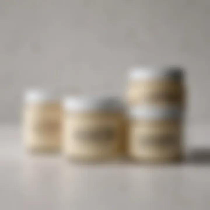 Close-up view of high-quality materials used in travel size cream jars