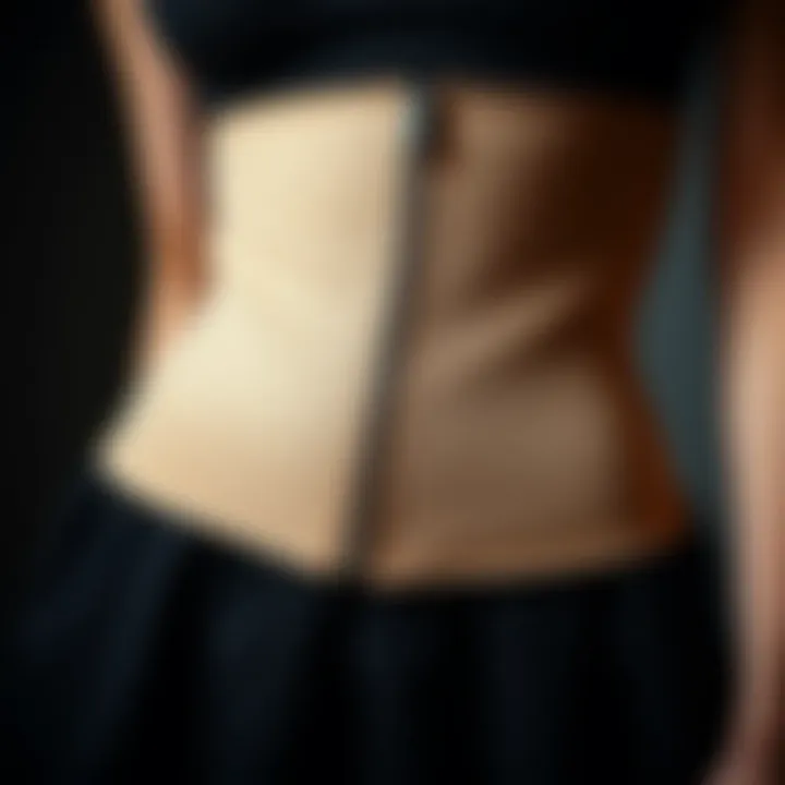 Materials Behind Tummy Shapers Diagram showcasing the materials used in tummy shapers